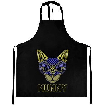 Discover Black Neon Cat Aprons