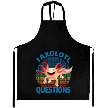 Discover I Axolotl Questions Cute Retro Vintage Axolotl Aprons
