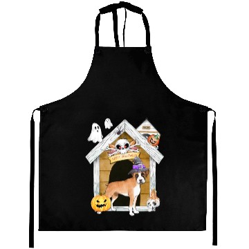 Discover Halloween Boxer Dog Witch Aprons