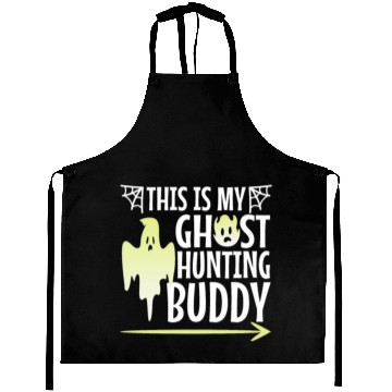 Discover This is my ghost hunting buddy, halloween couple Aprons