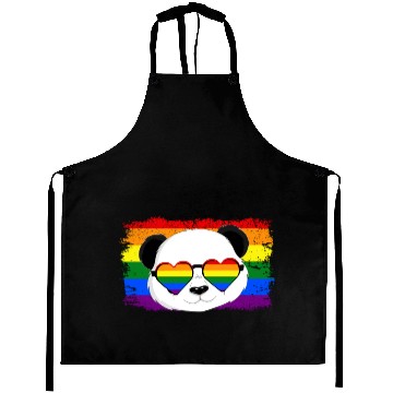 Discover Rainbow Panda Bear LGBT Gay Pride Aprons