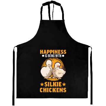 Discover Happiness Is Being With Silkie Chickens Aprons