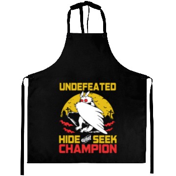 Discover Undefeated Hide And Seek Champion Funny Mothman Aprons