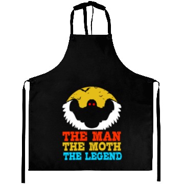 Discover Retro Mothman Cryptid The Man The Moth The Legend Aprons