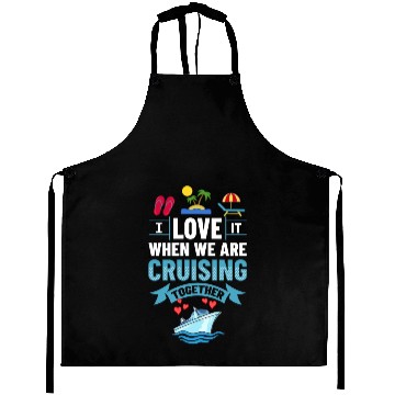 Discover Cruise Ship Vacation Trip Party Sailing Boating Aprons