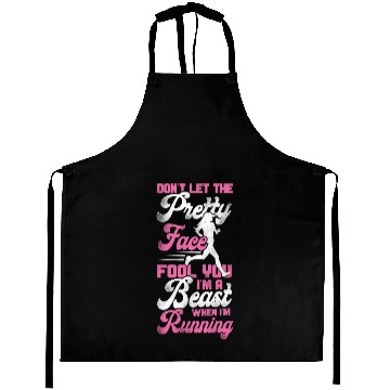 Discover Running Runner Half Marathon Girl Aprons