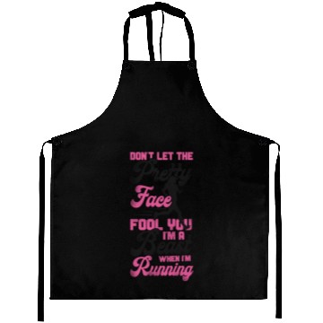Discover Running Runner Half Marathon Girl Aprons