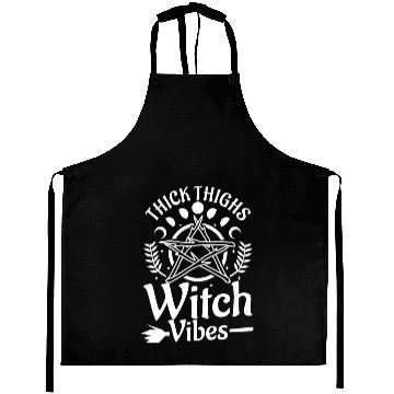 Discover Thick Thighs Witch Vibes Aprons