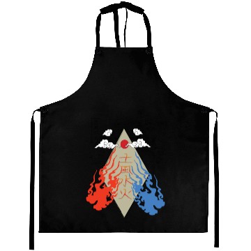 Discover four elements japanese illustration Aprons