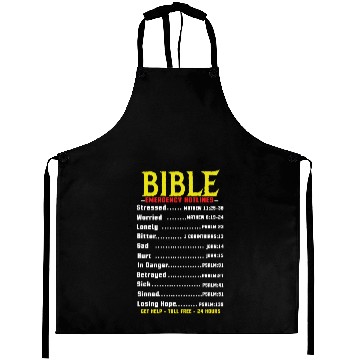 Discover Bible Emergency Hotline Number Jesus Christian Aprons