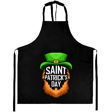 Discover Red Beard And Green Hat Logo For St. Patricks Day Aprons