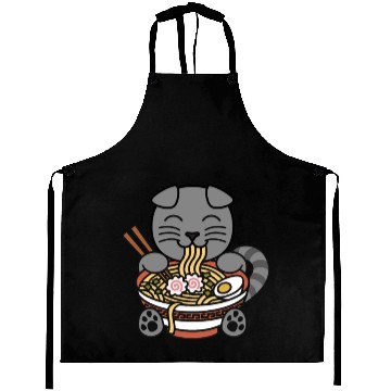 Discover Scottish Fold Cat Ramen Noodles Aprons