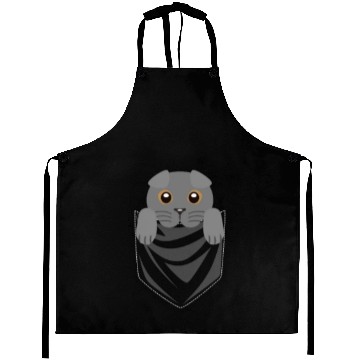 Discover Scottish Fold Cat Pocket Graphic Aprons