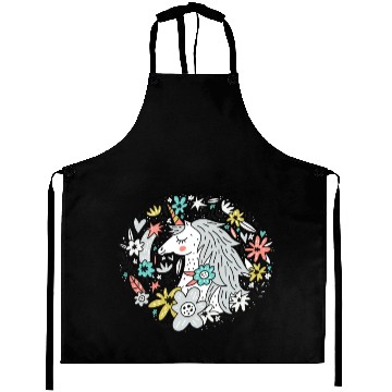 Discover Unicorn and flowers Aprons