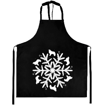 Discover Great Pyrenees Snowflake Pattern Aprons