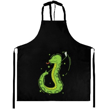 Discover Snake plays Golf Reptile Animal Zoo Aprons