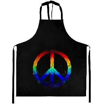 Discover Rainbow Peace Sign LGBT Gay Pride Aprons