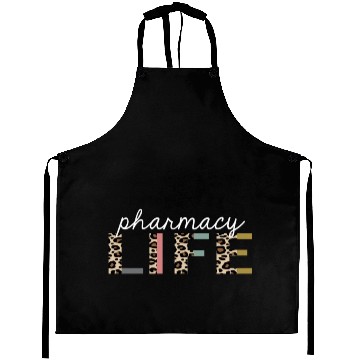 Discover Pharmacy Life Leopard Print Funny Gift Aprons