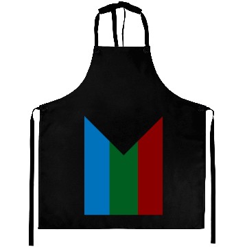 Discover three colour design blue green red Aprons