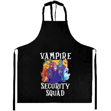 Discover Vampire Security Squad Funny Easy Halloween Costum Aprons