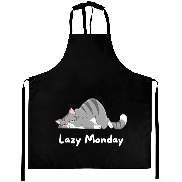 Discover Lazy Monday , sleeping cat , Cute Cat Aprons