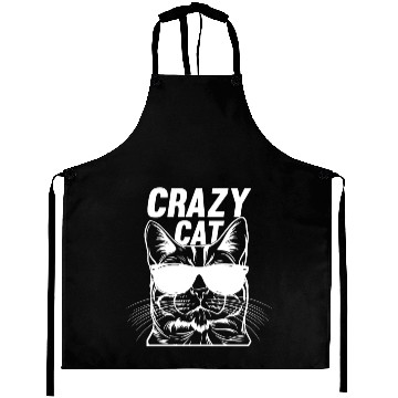 Discover Cat Owner Cat Lover Funny Cat Meme I Crazy Cat Aprons