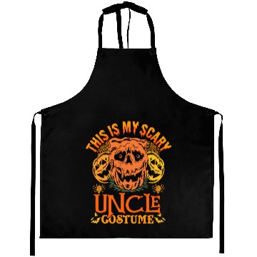 Discover This Is My Scary Uncle Costume Funny Halloween Aprons