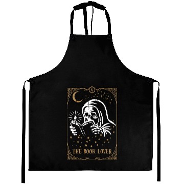 Discover Skeleton Book Tarot Card Occult Club Gothic Aprons