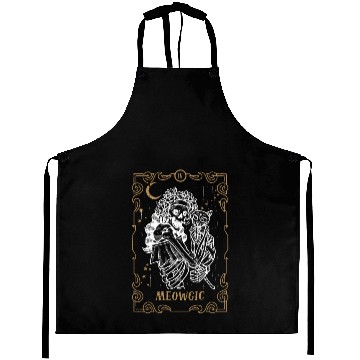 Discover Cat Meow Tarot Card Occult Club Gothic Animal Aprons