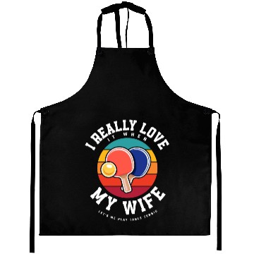 Discover Funny Ping Pong Table Tennis Gift Aprons