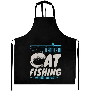 Discover Fisherman Catfish Fishing I'D Rather Be Catfishing Aprons