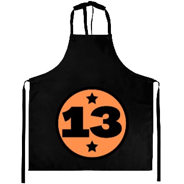 Discover 13 Circle Orange Black Birthday Age Aprons
