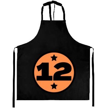 Discover 12 Circle Orange Black Birthday Age Aprons