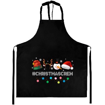 Discover Christmas Crew Elf Reindeer Santa Hat Aprons
