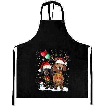 Discover Dachshund Christmas Lights Aprons