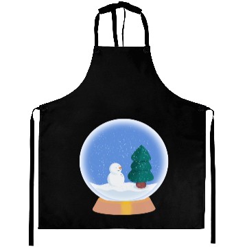 Discover Snow man snow globe Aprons
