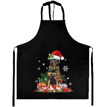 Discover Christmas Rottweiler dog Holiday Rottie Aprons
