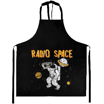 Discover Music Lover Astronomy Radio Space Stars Universe Aprons