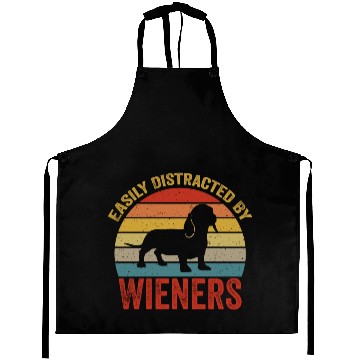 Discover Easily Distracted By Wieners For Dog Lover Aprons