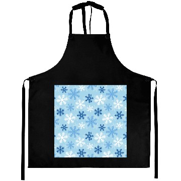 Discover Blue Snowflakes Pattern Aprons