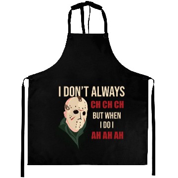 Discover Funny Halloween party Jason hokey mask Friday 13th Aprons