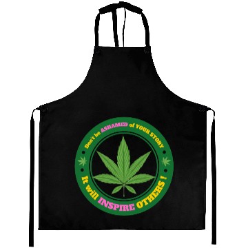 Discover Drug Addiction Recovery AA Sober Sobriety Cannabis Aprons