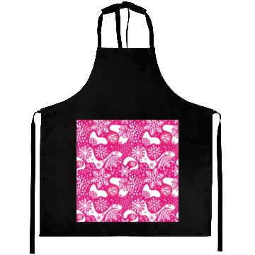 Discover Abstract Pink Winter Pattern Aprons