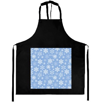 Discover Blue Snowflakes Pattern Aprons