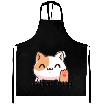 Discover what's up cat design style back to school Aprons