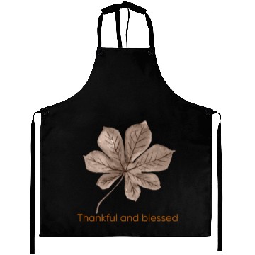 Discover THANKFUL AND BLESSED THANKSGIVING design style Aprons