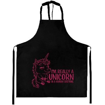 Discover Unicorn in human costume Aprons