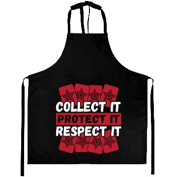 Discover Collect It Protect It Respect It Trading Card Aprons