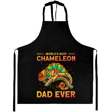 Discover World's best Chameleon Dad ever Aprons