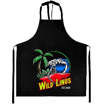Discover Surfing Skull by Wild Linus Germany Aprons